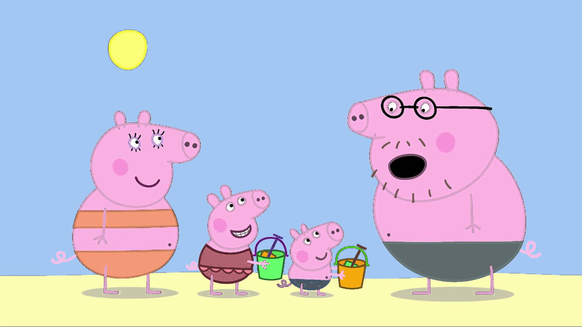 Peppa Pig: At the Beach. Cartoons for Kids/Children - Closed Captions ...