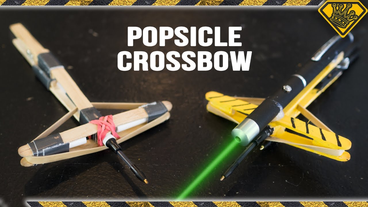 Today we’re making a pocket sized popsicle stick crossbow inspired by the b...